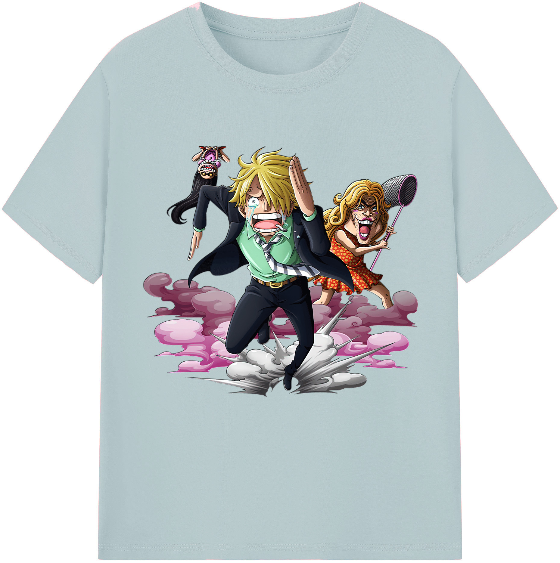 ワンピース サンジ ONE PIECE Sanji 綿100％半袖Tシャツ（フロントプリント）